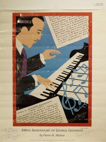 100th Anniversary of George Gershwin Lithograph
