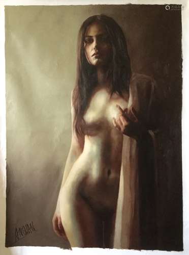 Oil Painting on Canvas , Nude Girl