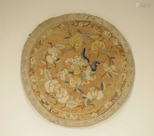 A Round Chinese Silk Decoration