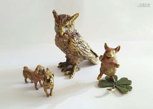 Antique Group Vienna Bronze Animal figurines