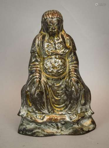 Bronze image of Chen Wu.  China. Ming period. (1568-1644). 5-3/4