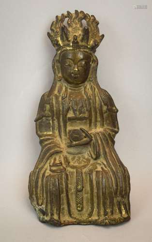 Bronze image. China. Ming period (1368-1644). Stepped figure of a female Divinity. 8