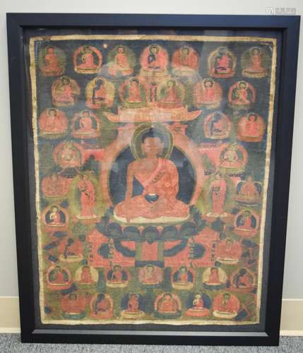 Buddhist Icon. Tibet. Medicine Buddha Thangka.