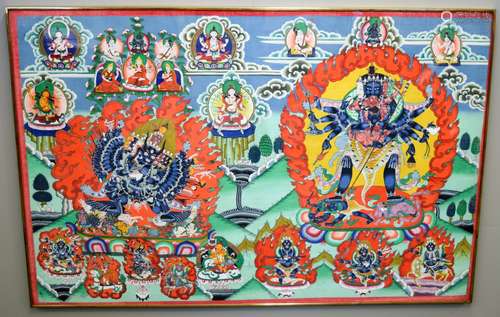 Yama/Kalachakra Thangka. Nepal. 20th century.