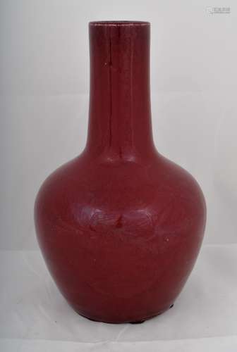 18th/19th century Chinese Oxblood Glaze porcelain vase. 12