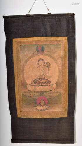 Buddhist Icon. Tibet. 18th century. White Tara Thangka.