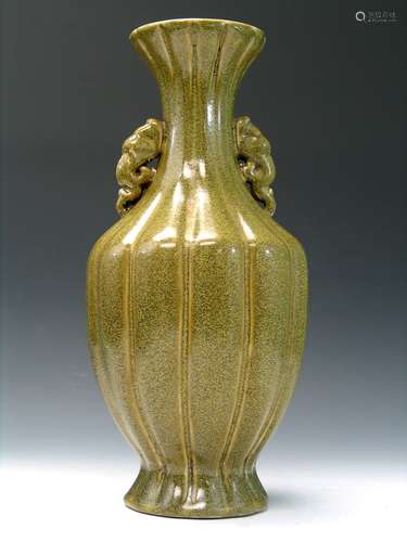 Chinese Tea Dust Porcelain Vase