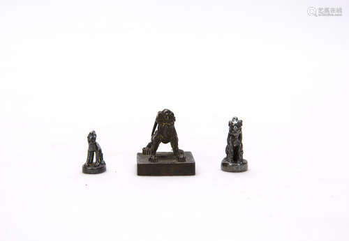 Group of Three Chinese Metal Seals.