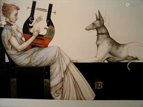 Anubis, by Michael Parkes. Artist signed Limited