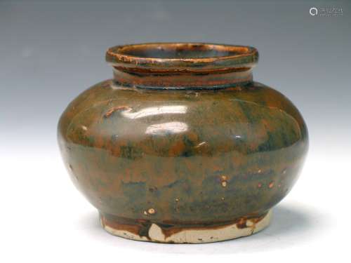 Chinese Brown Glazed Jar.