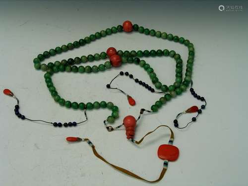 Chinese Jadeite Court Necklace (Chao Zhu)