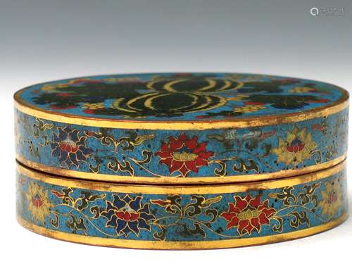 Chinese Cloisonne Box, Ming Mark.