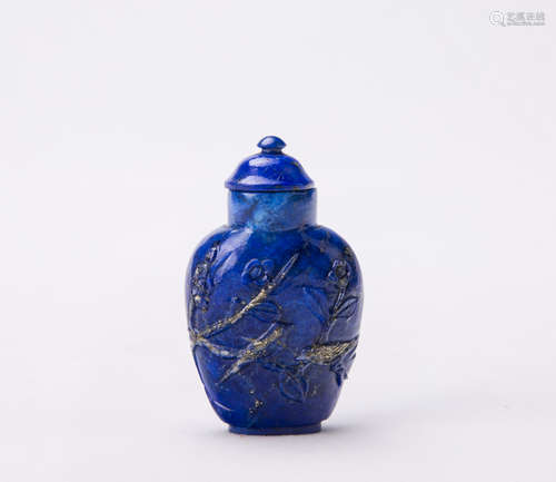 Chinese Lapis Lazuli Snuff Bottle.