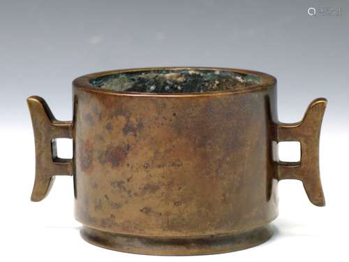 Chinese Bronze Incense Burner, Marked.