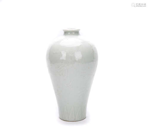 Chinese Blanc De Chine Porcelain Meiping Vase.