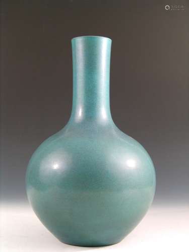 Chinese Robin's Egg Glazed Porcelain Vase.