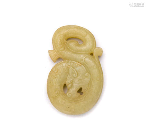 Chinese Yellow Jade Carving.