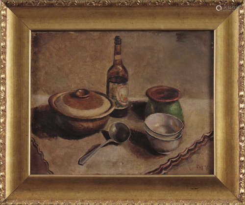 冯钢百 1941年作 静物油画 油画