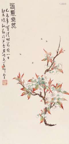 郑乃珖 花卉 立轴 纸本