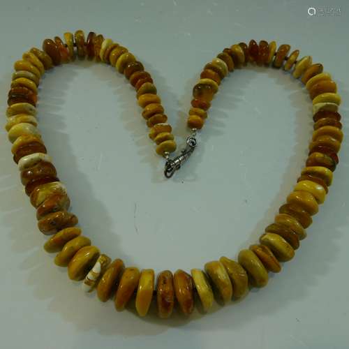 SUPERB NATURAL BUTTERSCOTCH AMBER MILA NECKLACE