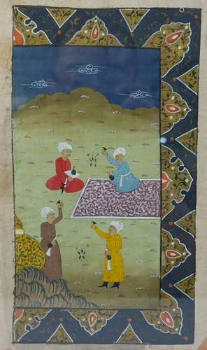 ANTIQUE INDIAN MUGHAL PAINTING 18/19TH CENTURY