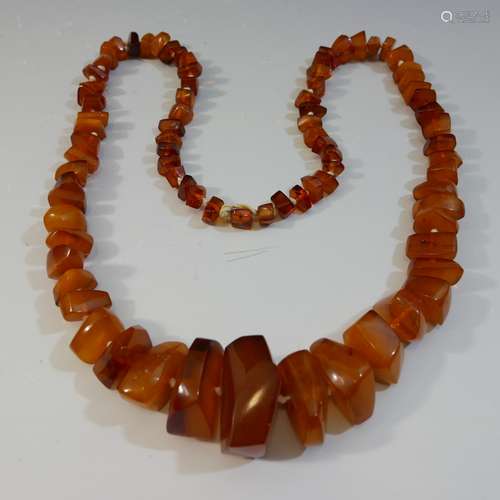 HUGE BUTTERSCOTCH AMBER MILA NECKLACE