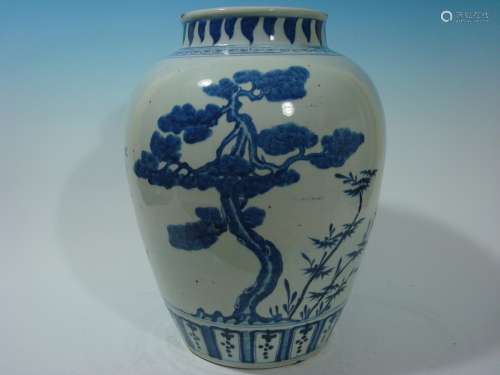 ANTIQUE Chinese Blue and White 