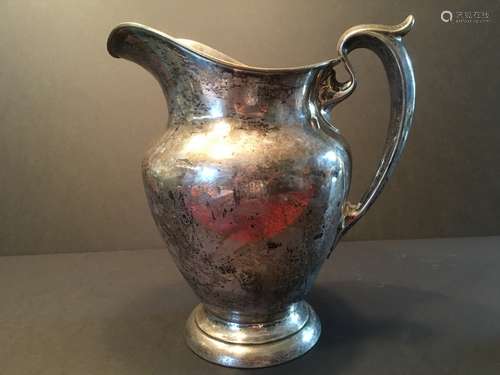 VINTAGE Large Gorham Sterling Pitcher, 4 1/4 pint. 8 1/2