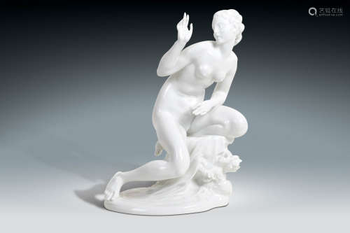 十九世紀 · 裸女瓷塑像