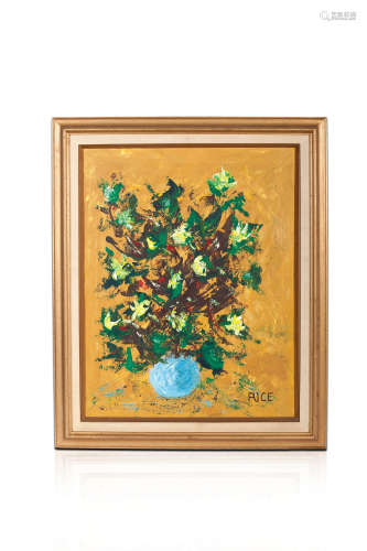 二十世紀 · 花卉, 油畫, 由RICE繪