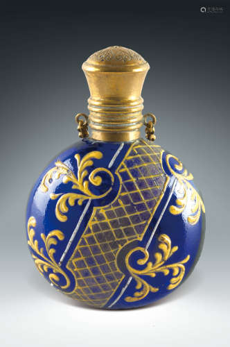十九世紀 · 藍料描金香水壺