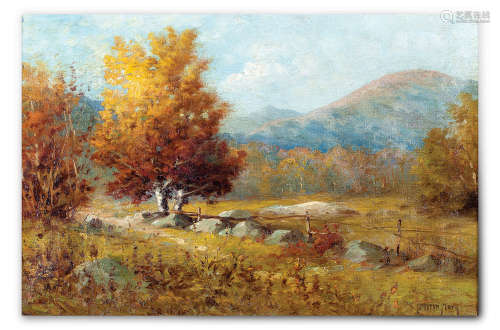 十九世紀 · 郊野樹景, 由J. Myron Mark繪