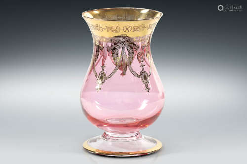 十九世紀 · 金邊描金玻璃花瓶, 由Same Cristallerie於意大利佛羅倫斯製造