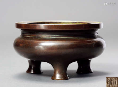 清早期 铜鬲式三足炉