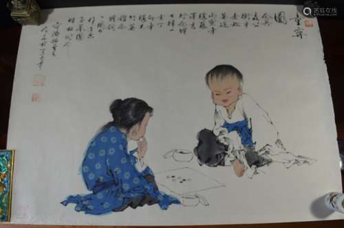 Chinese Water Color Painting,Fan ji