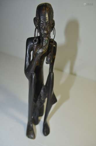 18th.C Bronze Setting Man