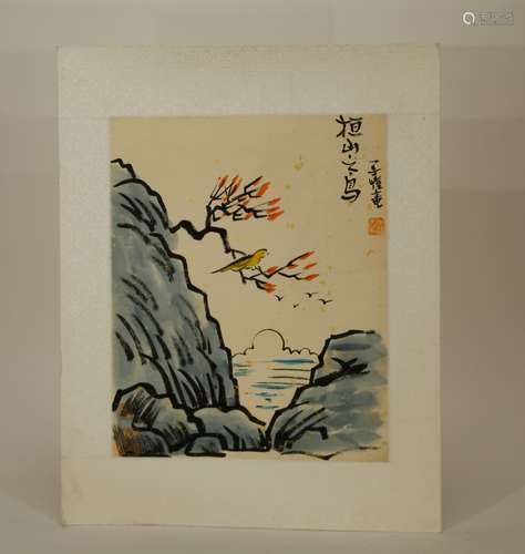 Antique Chinese Ink/Color Painting on Paper