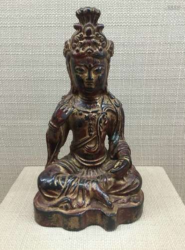 Chinese Gilt Bronze Seating Buddha