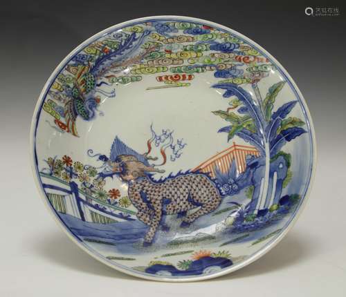 Chinese Famille Verte Porcelain Fruit Tray