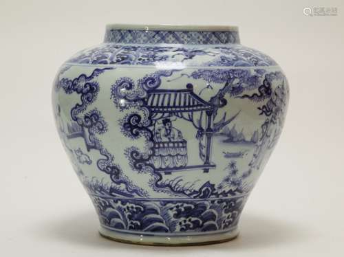 Chinese Blue/White Porcelain Jar