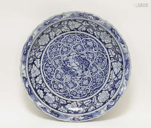 Chinese Blue/White Porcelain Charger