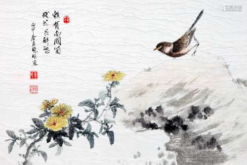 李晓明 工笔花鸟