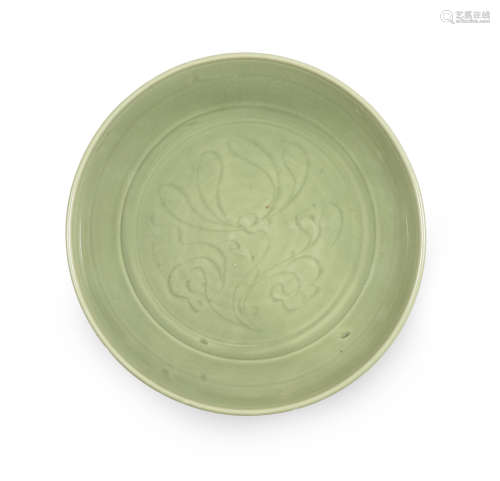 A Longquan celadon-glazed 'lotus' dish