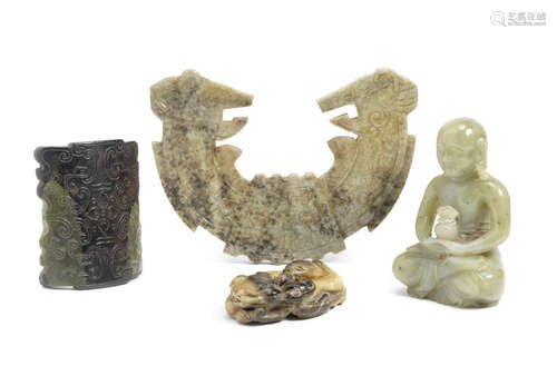 Two archaistic jade plaques