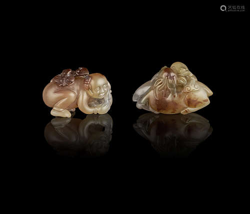 Two small agate figures