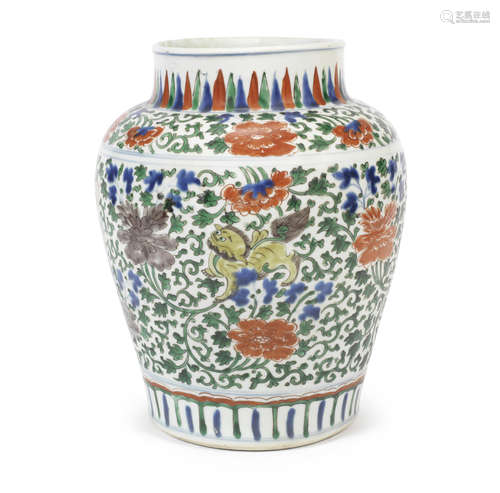 A wucai baluster jar