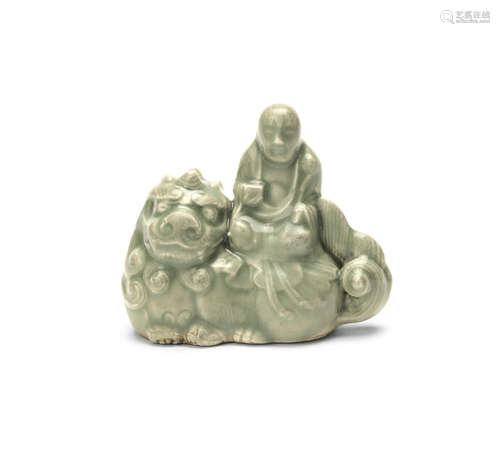 A Longquan celadon 'Buddhist lion-form' water dropper