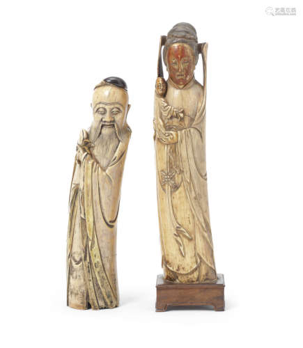 Two ivory standing figures