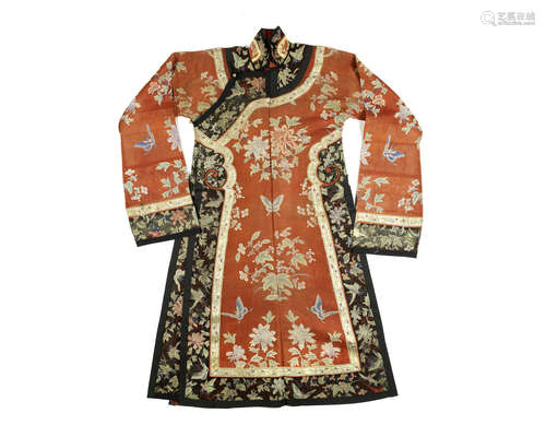 A lady's red gauze informal Summer robe, changyi