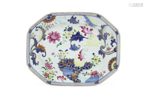 A 'pseudo-tobacco leaf' tureen tray